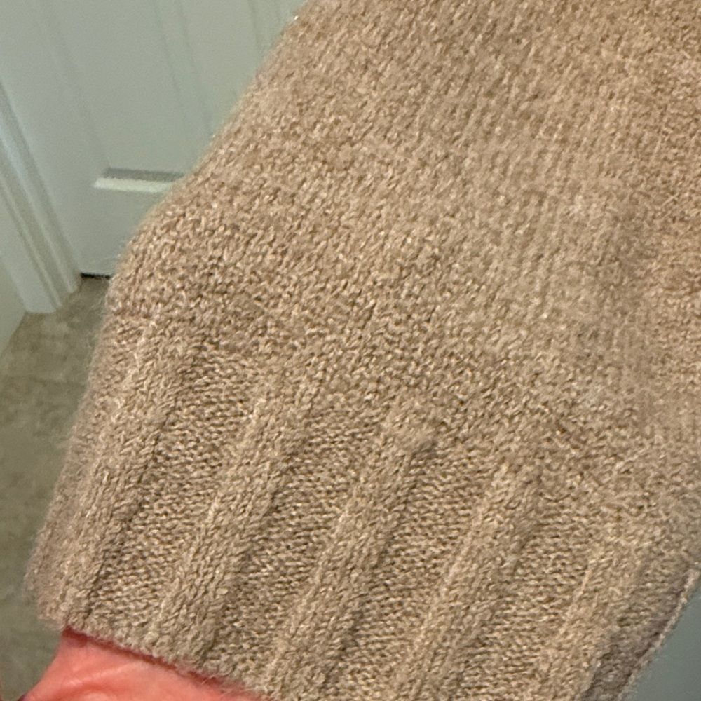 J. Crew Camel Wool Blend Oversized Open-Front Car… - image 3